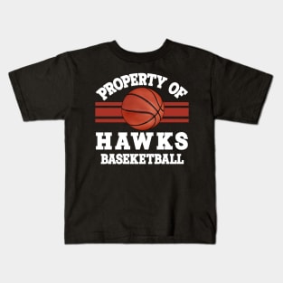 Proud Name Hawks Graphic Property Vintage Basketball Kids T-Shirt